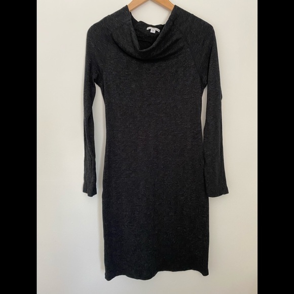 James Perse Standard Funnel Neck Sweatshirt Dress - Picture 3 of 8